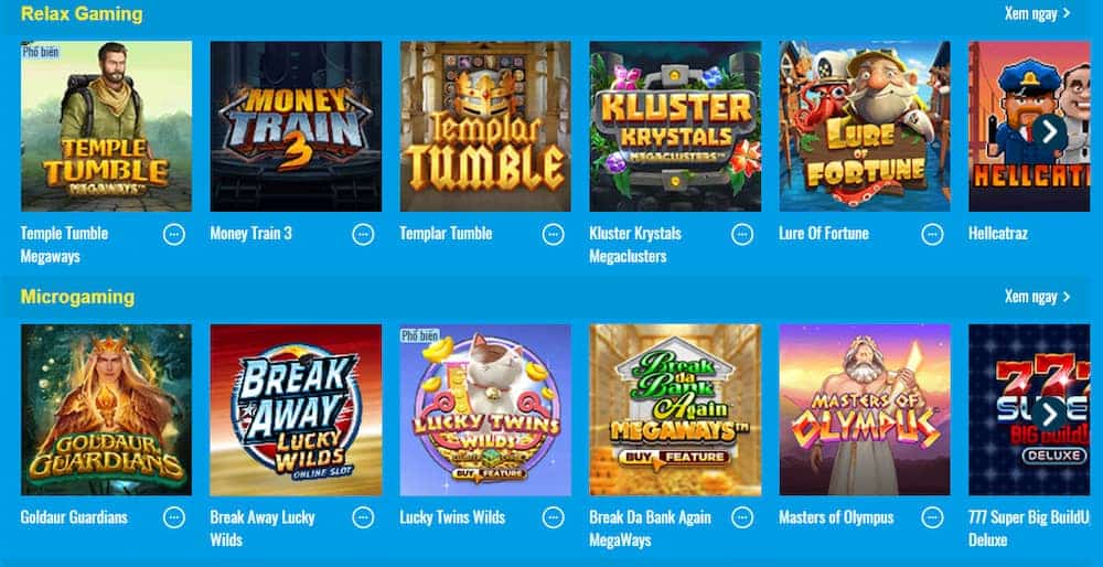 Microgaming là các nhà cung cấp game cho Happyluke