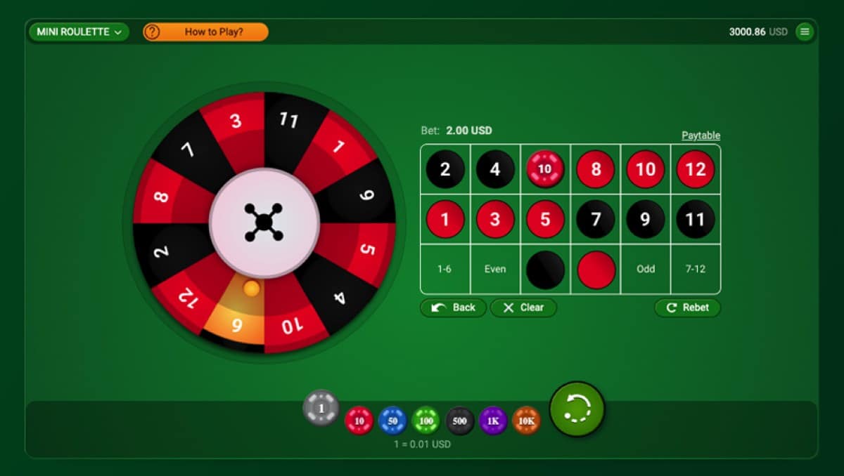 Mini Roulette có xác suất thắng cao